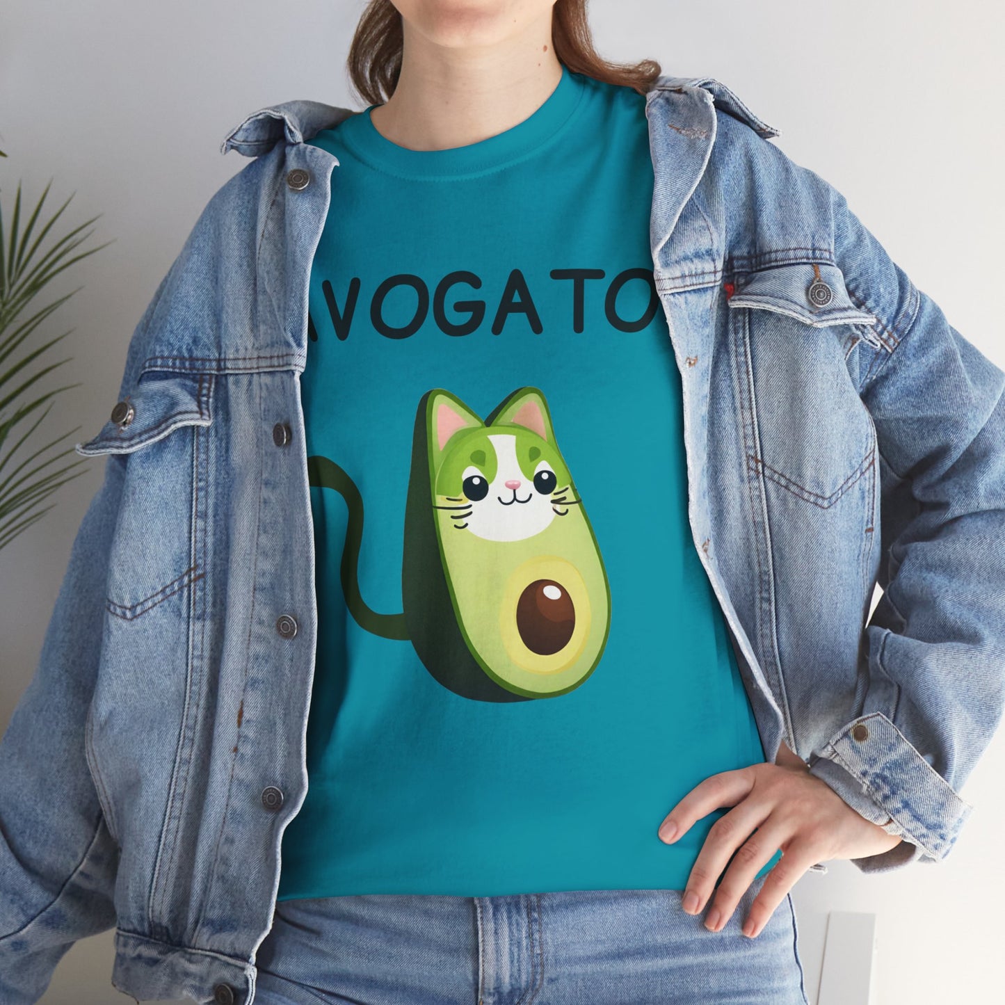 Avogato Funny Avocado Cat Face - Flashlander Gym Shirt