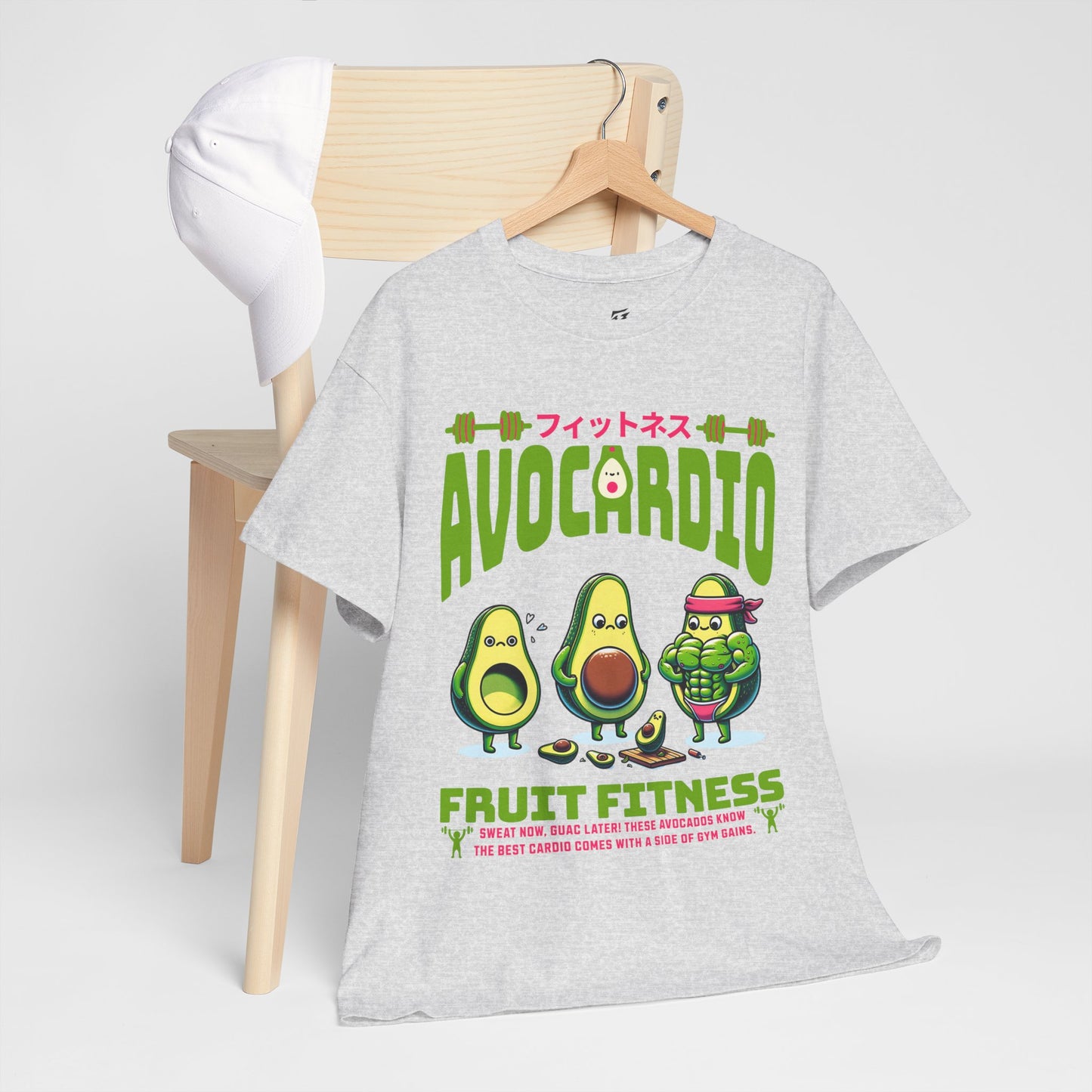 Avocardio Active Gym Shirt Avocado Fitness Graphic Tee