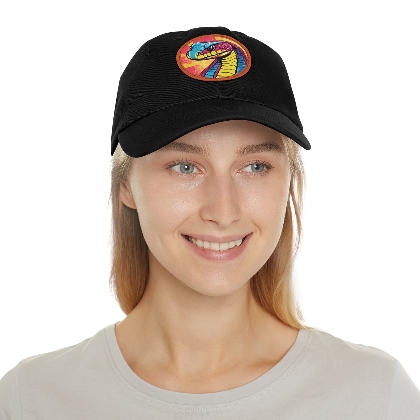 Cobra Hat Cobra Cap Cobra Kai Cobra Snake Art Pop Dad Hat with Patch (Round) Baseball Black Mamba Cap Snake Cap Snake Hat Custom Cap Flashlander