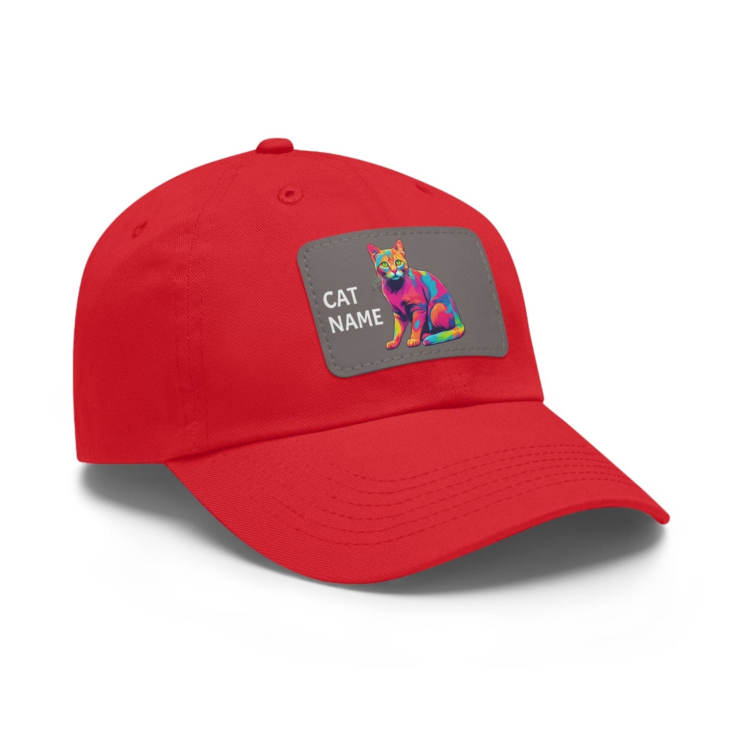 Cat Hat Sportswear Hat Cat Cap Cat Pop Art Hat Dad Hat with Patch (Rectangle) Baseball Cap Custom Hat Flashlander