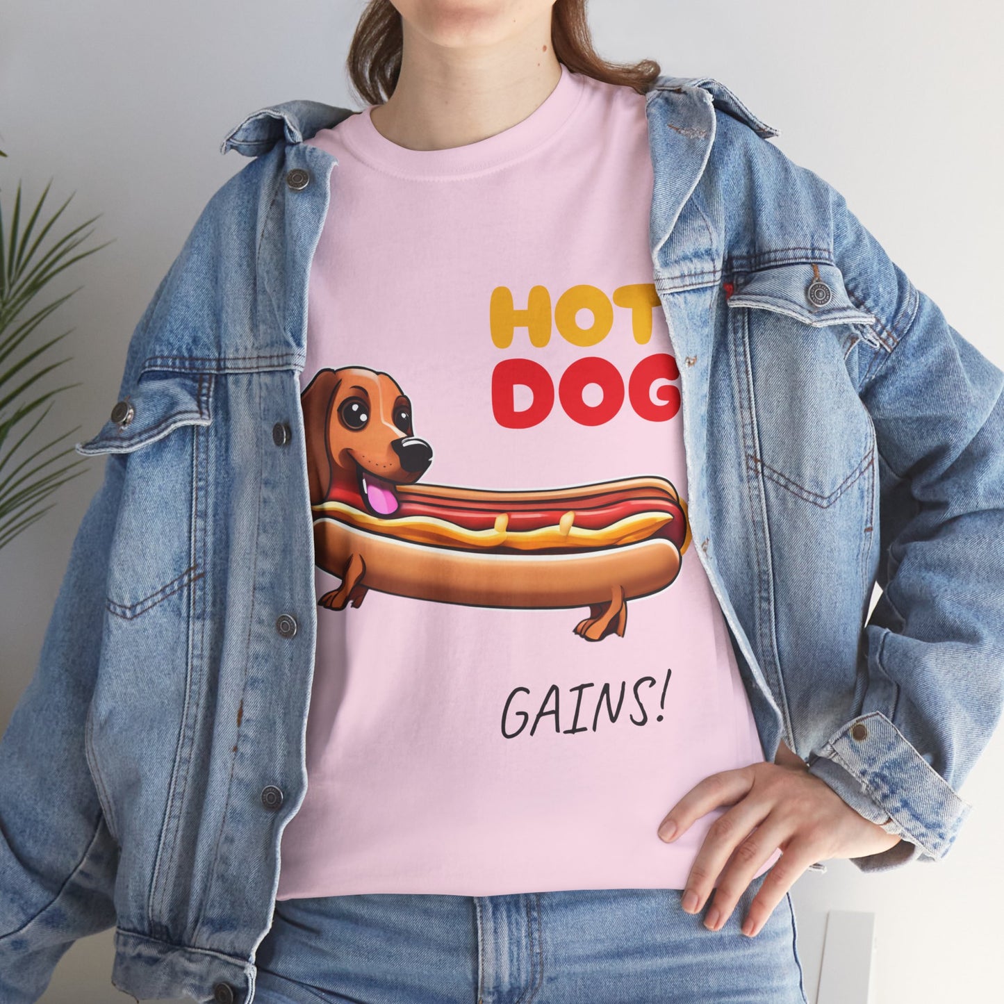 Hot Dog Gains Dachshund Dog - Flashlander Gym Shirt