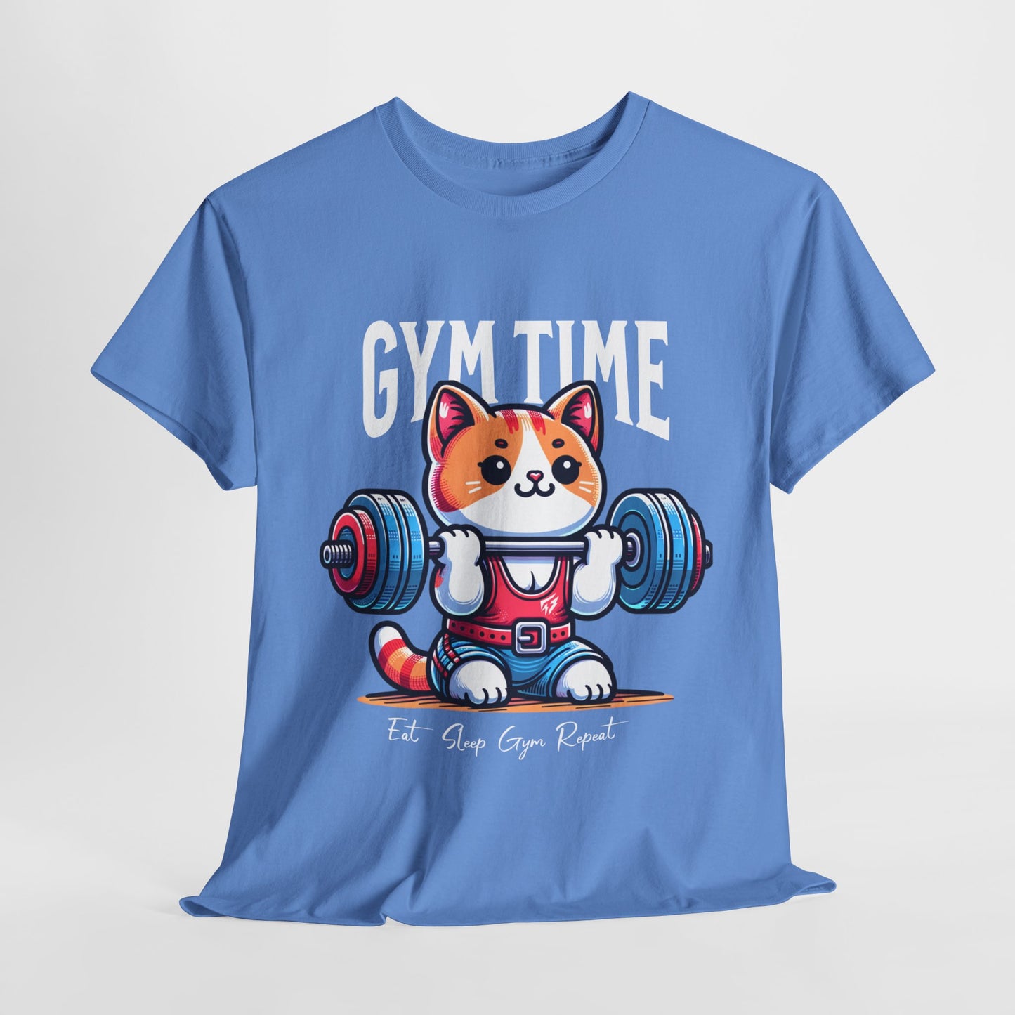 Cute Cat Gym Time Shirt Flashlander Graphic Tee