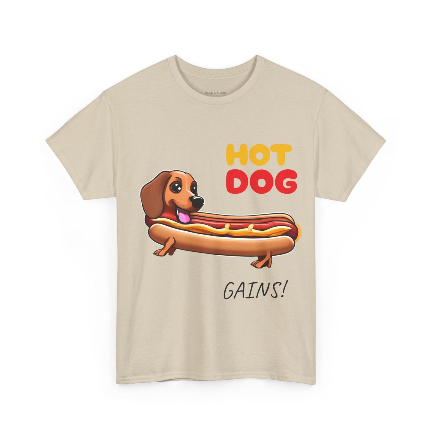 Hot Dog Gains Dachshund Dog - Flashlander Gym Shirt