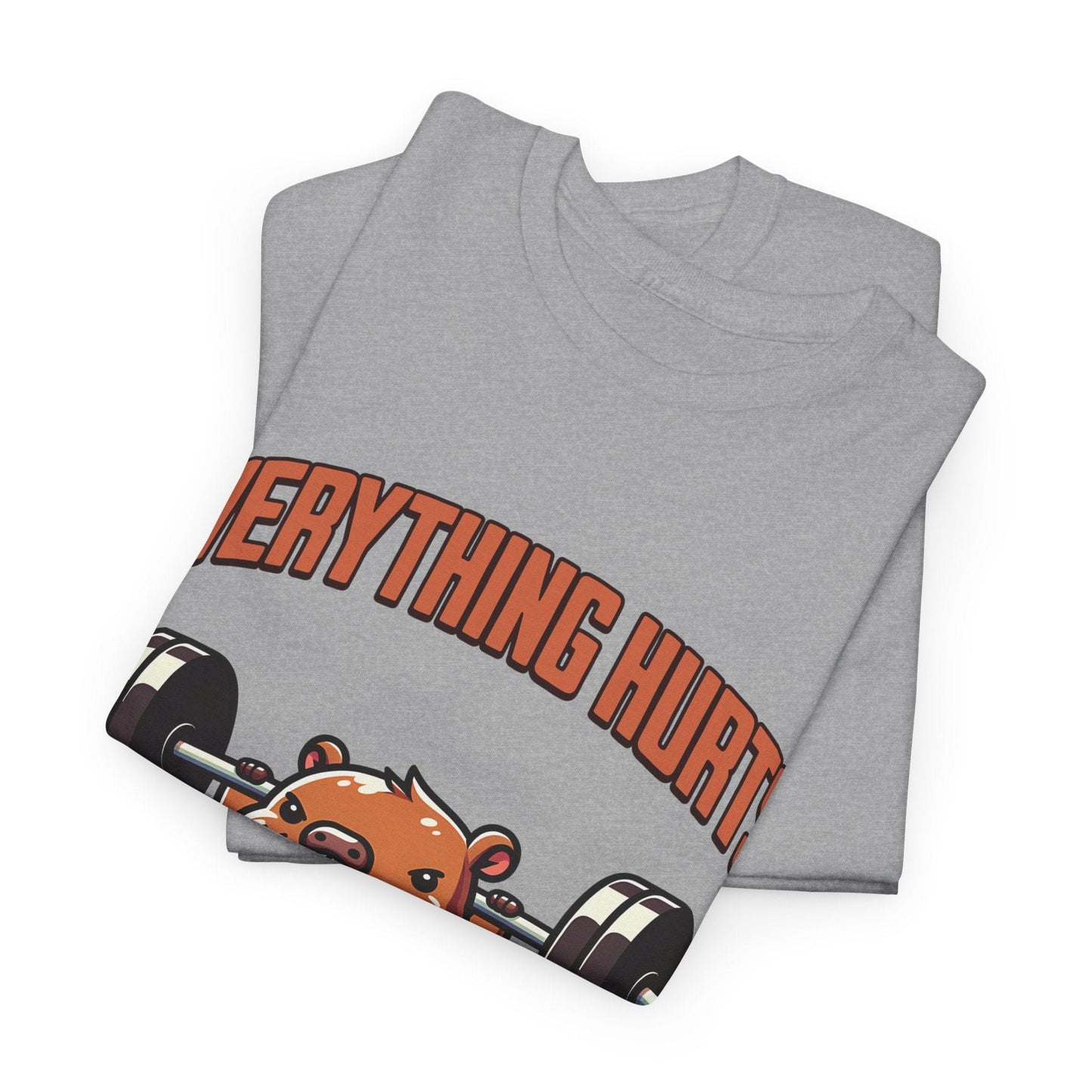 T-shirt de sport Beaver Everything Hurts &amp; I'm Tired T-shirt de sport Flashlander en coton unisexe noir anthracite T-shirt graphique de performance