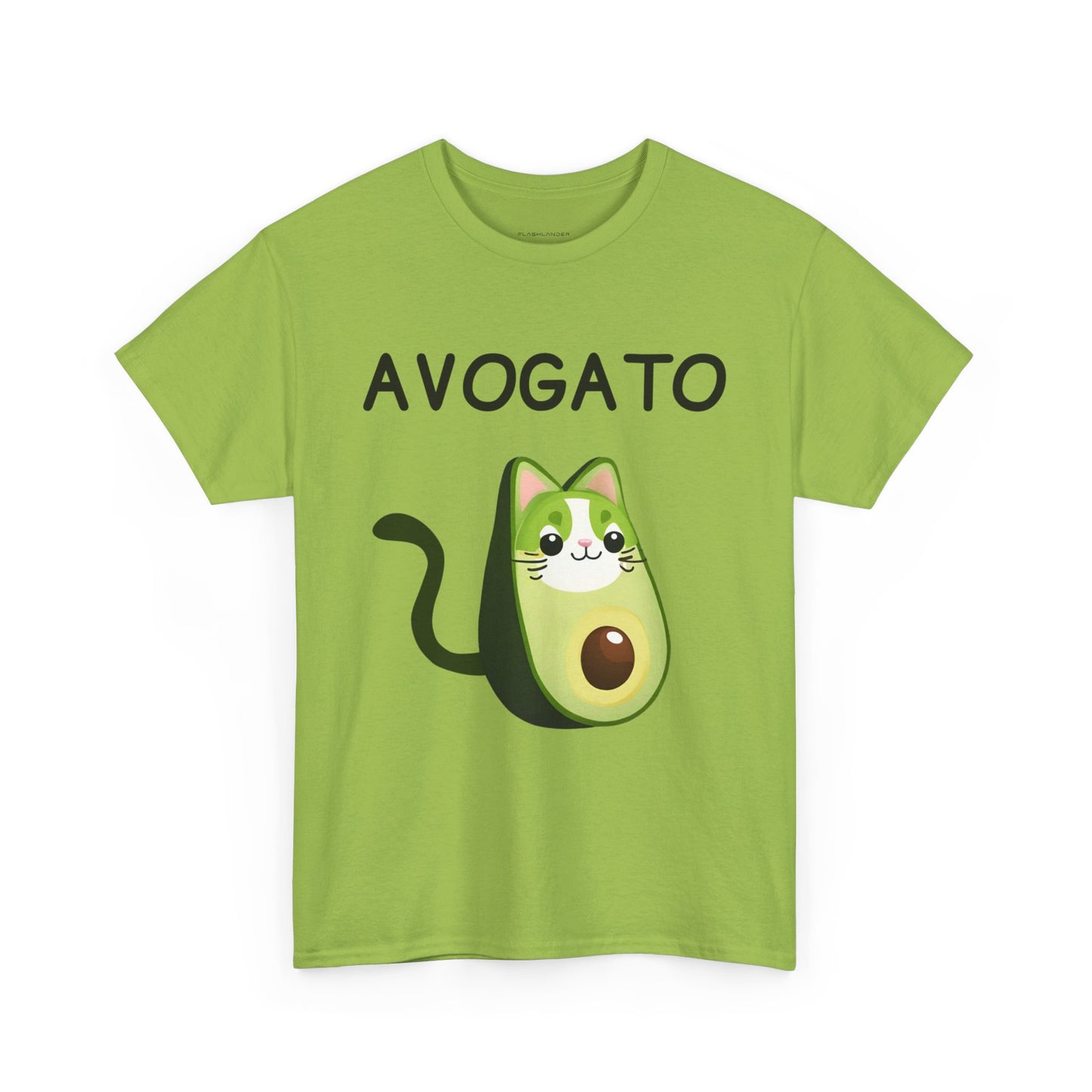 Avogato Funny Avocado Cat Face - Flashlander Gym Shirt