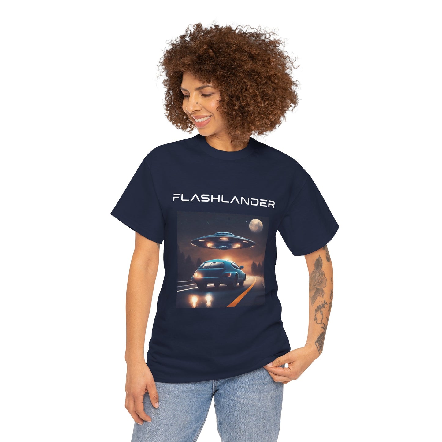 Retro UFO Alien Flashlander Gym Shirt