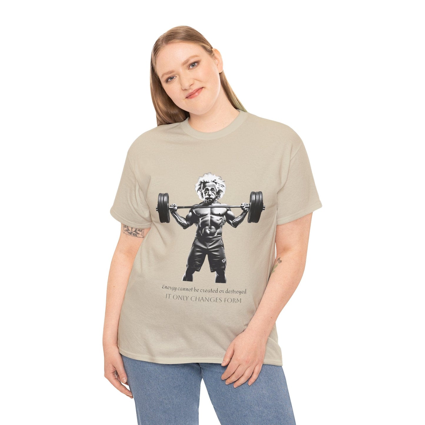 Camiseta de culturista Albert Einstein: la energía de Flashlander no se puede crear ni destruir, solo cambia de forma. Camiseta gráfica con cita