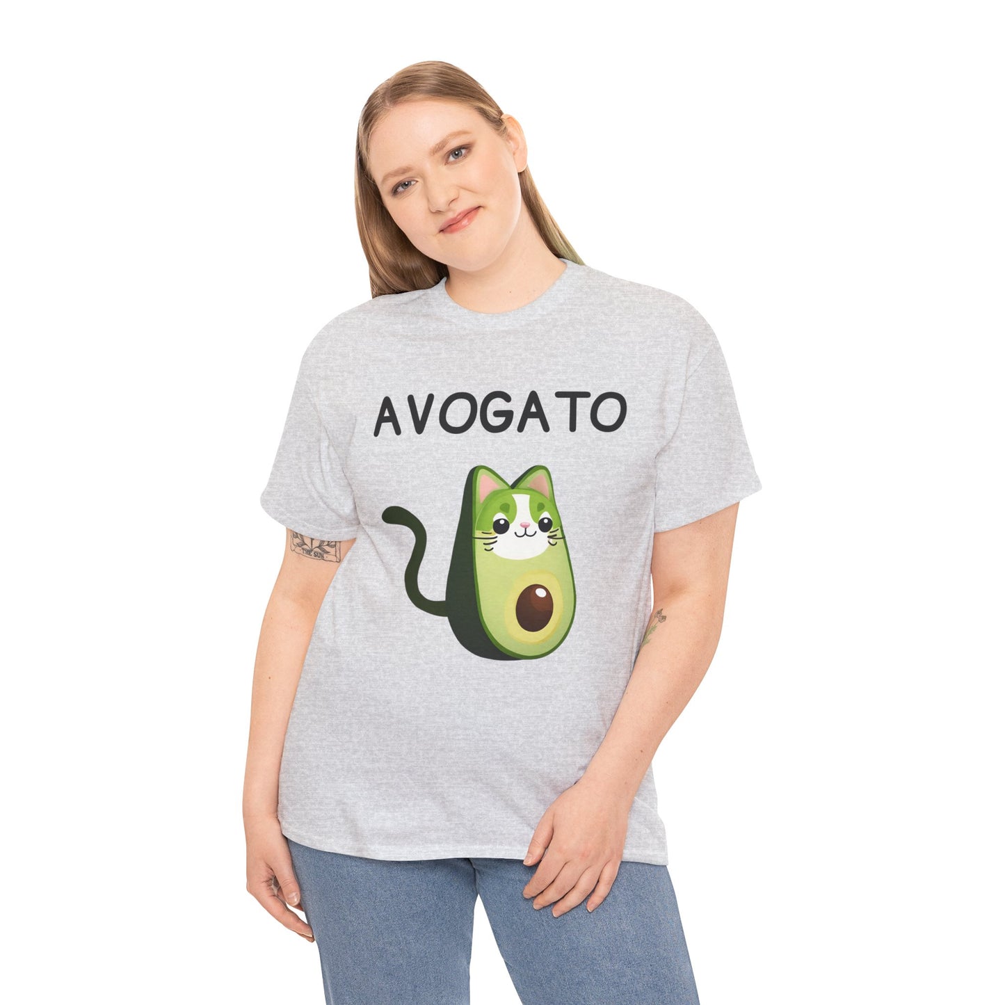 Avogato Funny Avocado Cat Face - Flashlander Gym Shirt