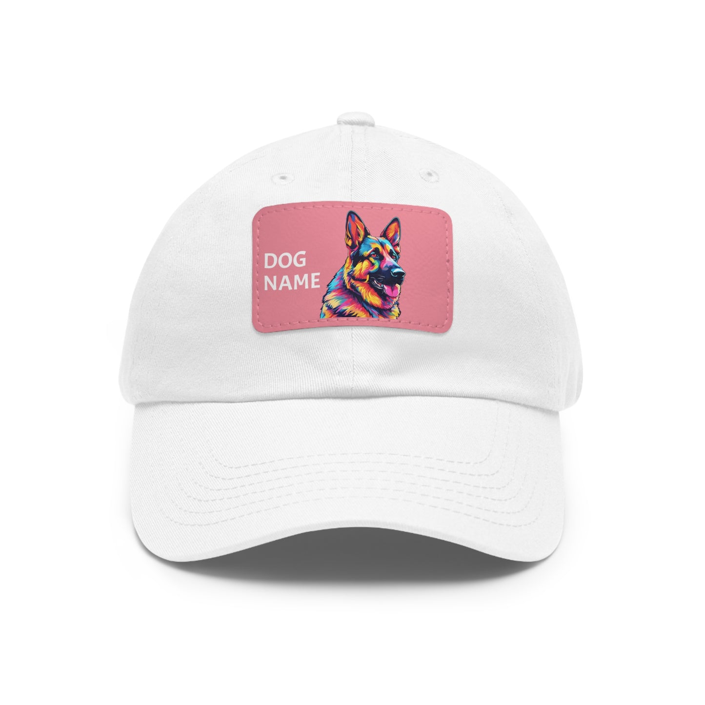 German Shepherd Dog Hat Pop Art Hat Dad Hat with Patch (Rectangle) Baseball Cap