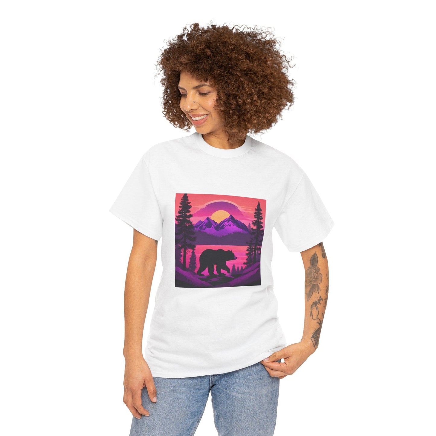 T-shirt graphique Bear Majestic Sunset Flashlander