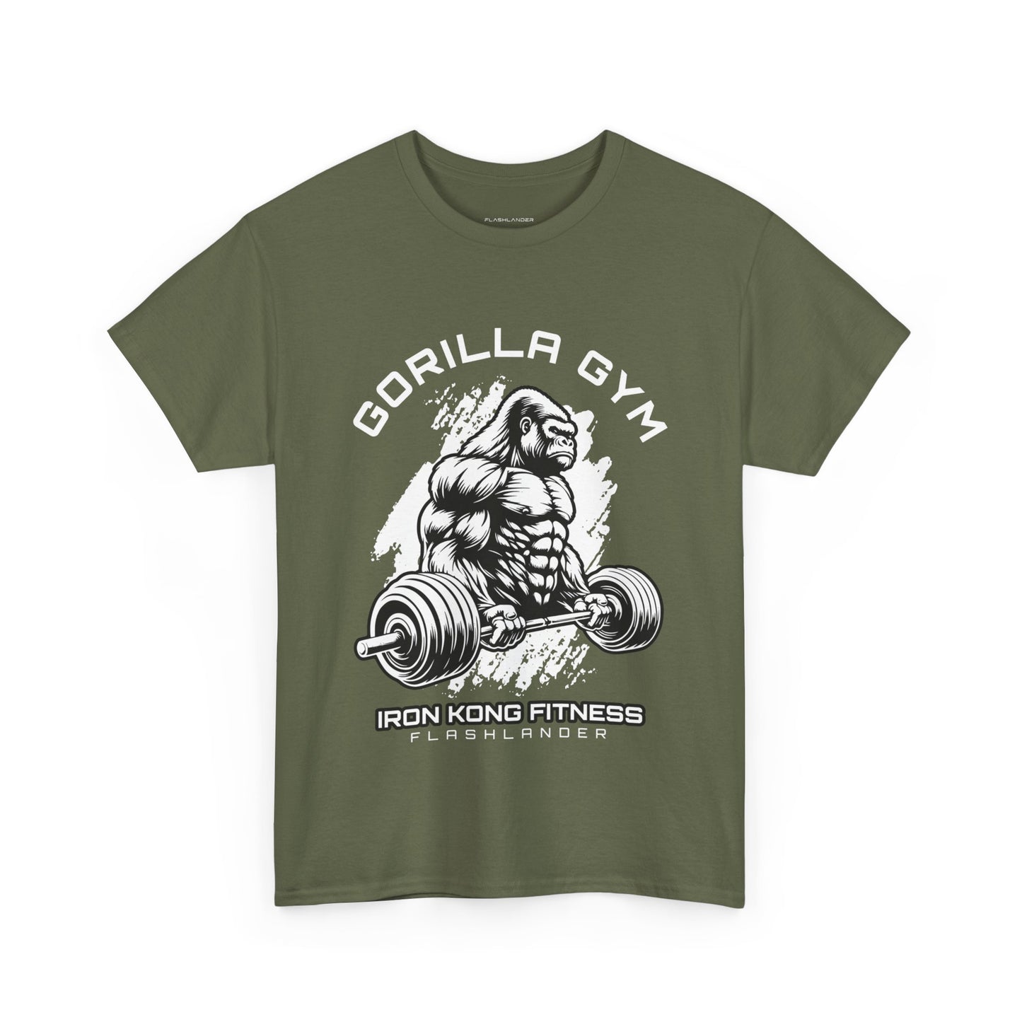 T-shirt de sport Gorilla Flashlander en coton unisexe, noir anthracite, graphique de performance