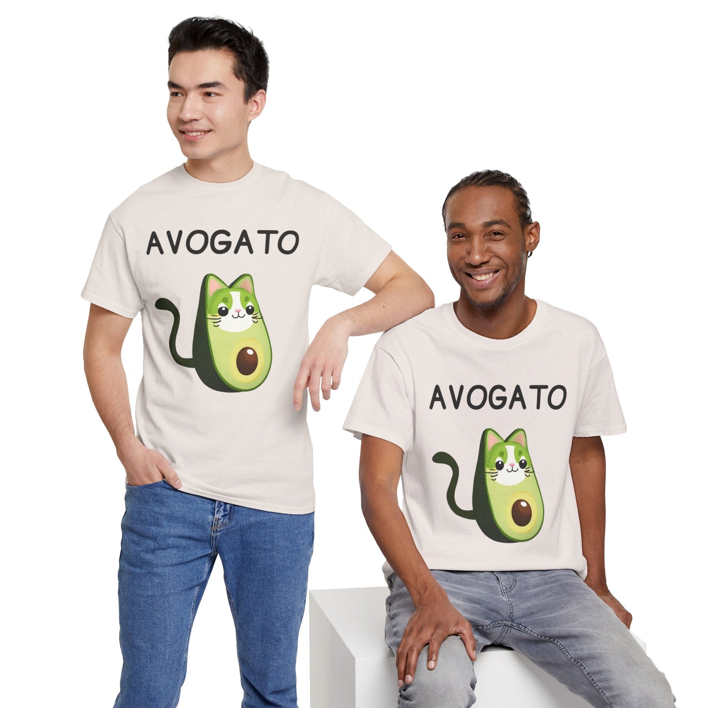 Avogato Funny Avocado Cat Face - Flashlander Gym Shirt