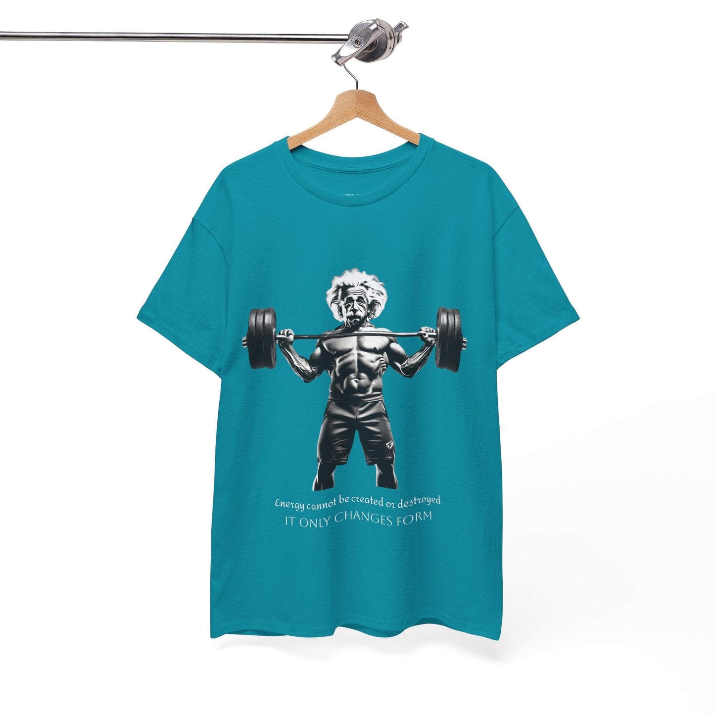 Camiseta de culturista Albert Einstein: la energía de Flashlander no se puede crear ni destruir, solo cambia de forma. Camiseta gráfica con cita