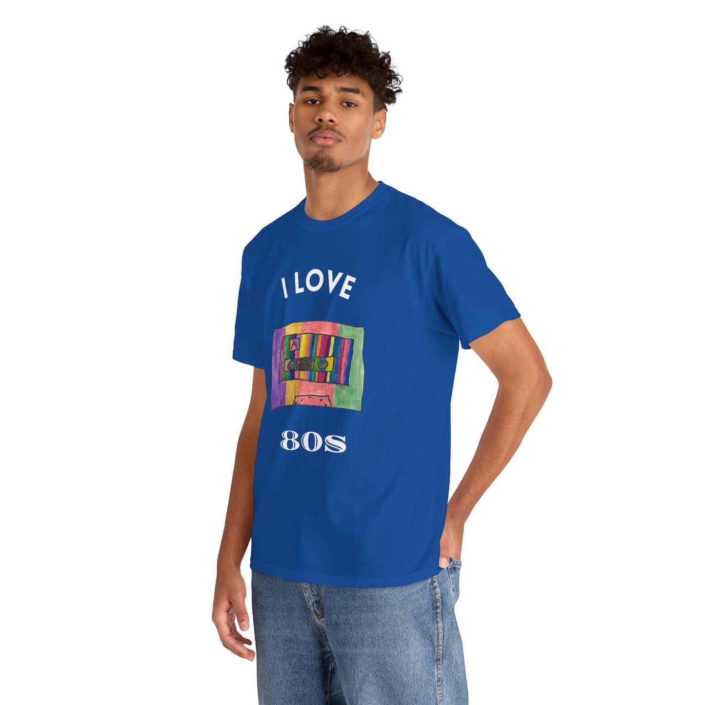 Retro Vibes Art Pop Cassette Tape I Love 80's - Flashlander Gym Shirt