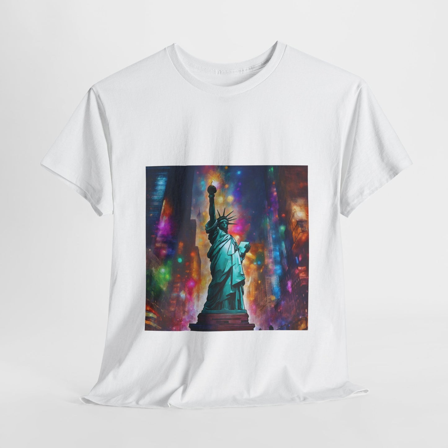 The Statue of Liberty in the Heart of New York Graphic Tee Flashlander