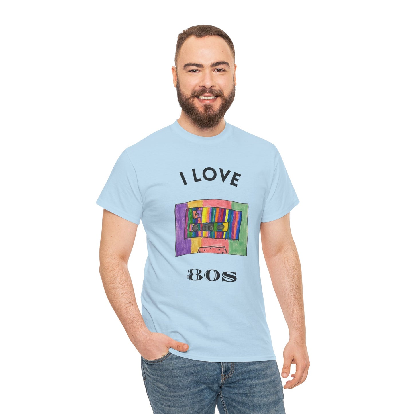 Retro Vibes Art Pop Cassette Tape I Love 80's - Flashlander Gym Shirt