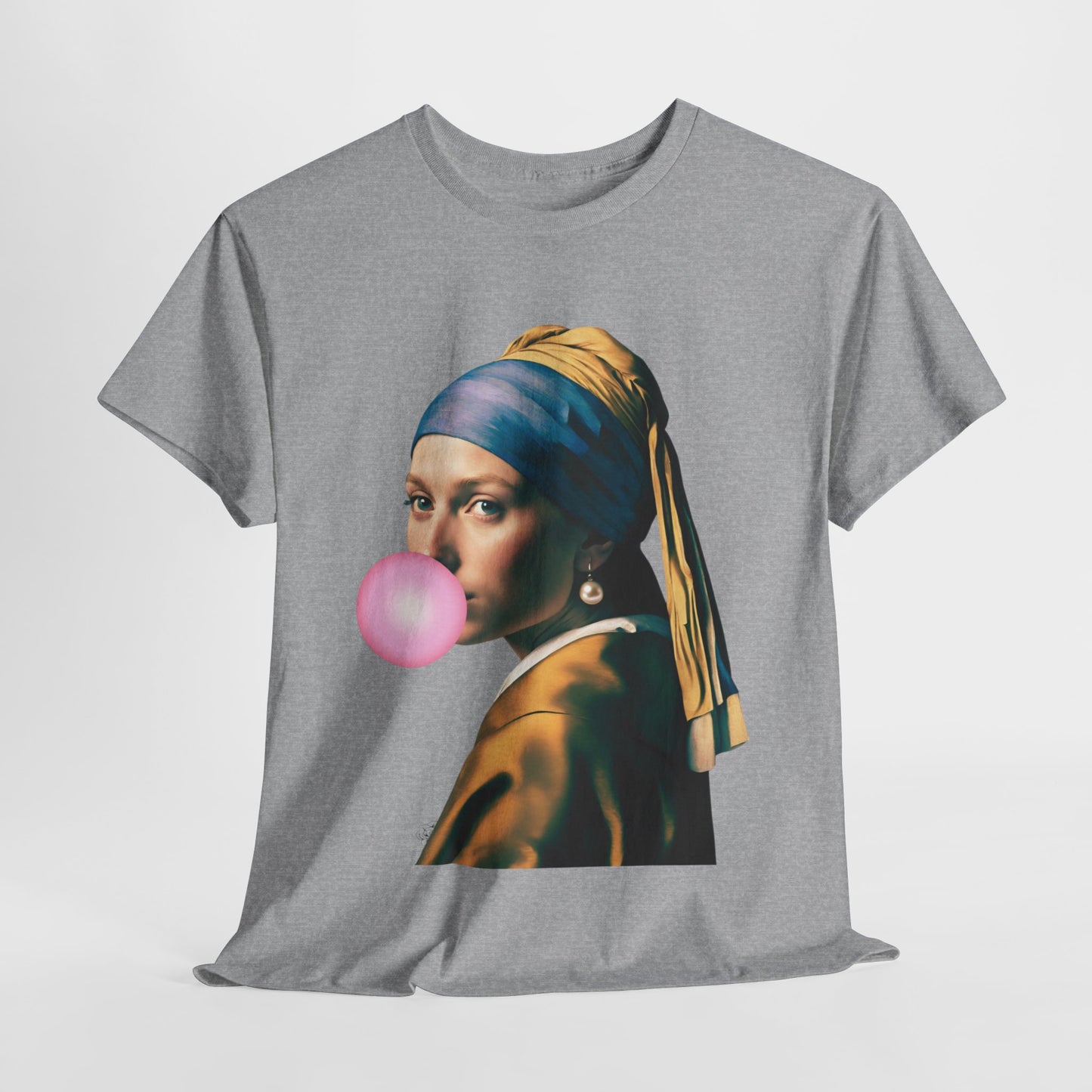 Bubble Gum Girl with a Pearl Earring Johannes Vermeer - Flashlander Gym Shirt