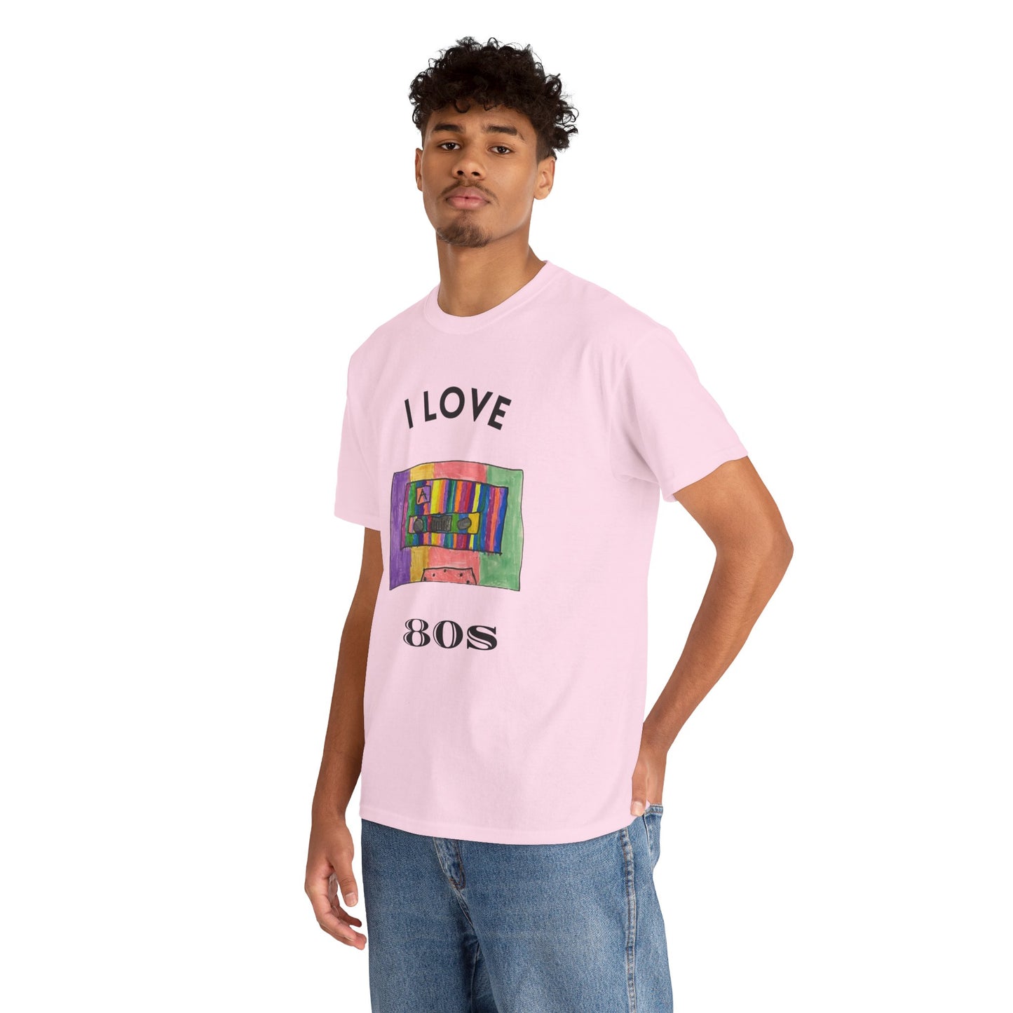 Retro Vibes Art Pop Cassette Tape I Love 80's - Flashlander Gym Shirt