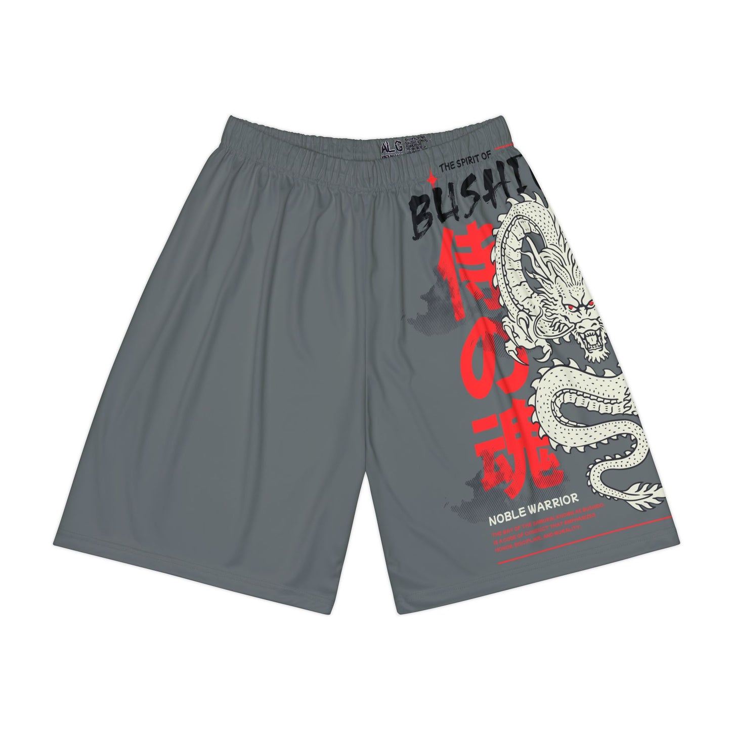 Japanese Dragon Bushido - Flashlander Performance Men’s Gym Shorts Dark Grey