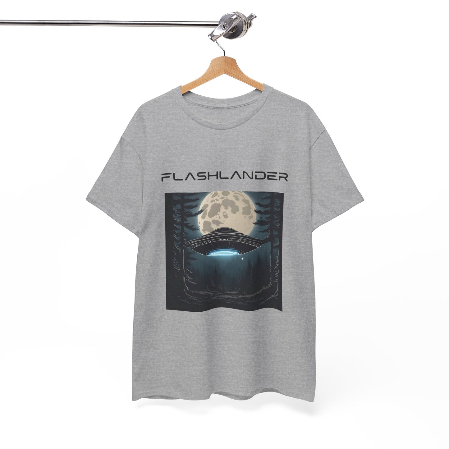 UFO Soaring Low in the Forest Tee Flashlander Gym Shirt