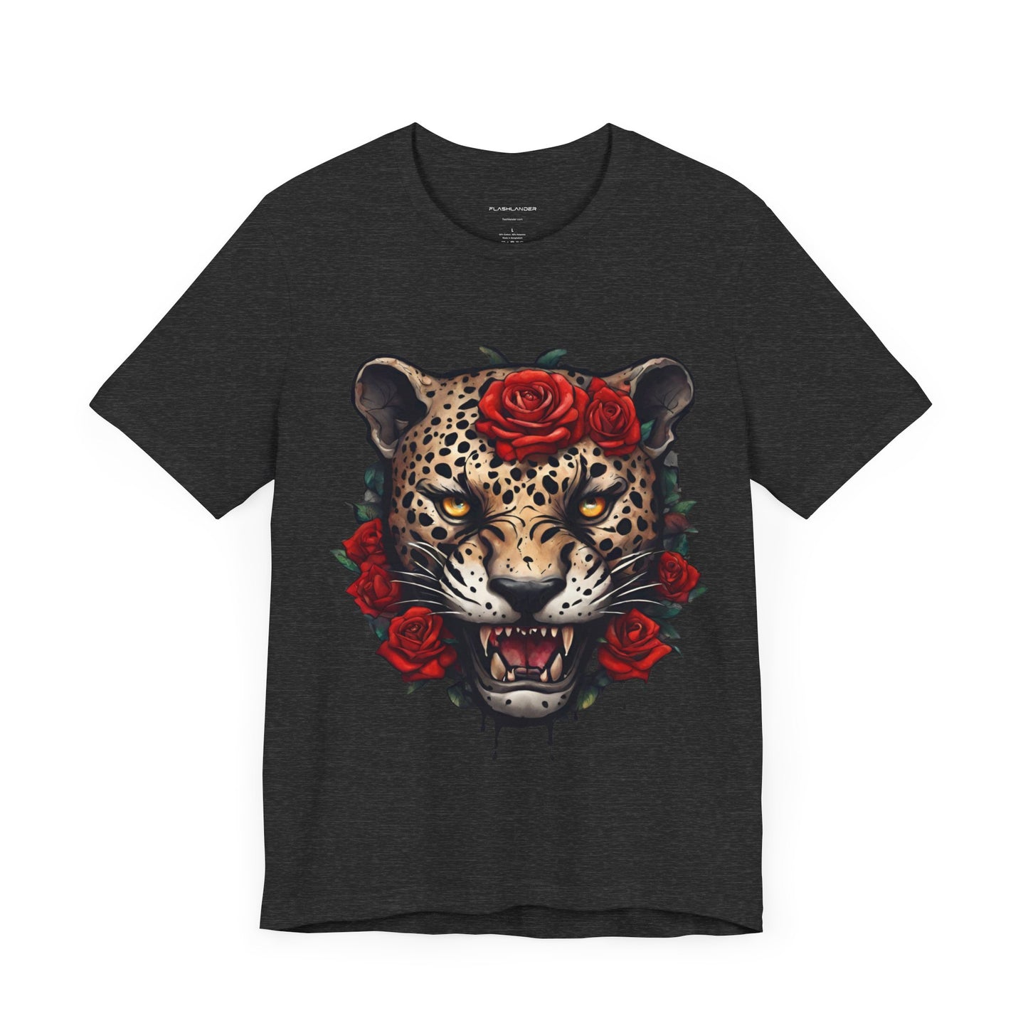 Jaguar Flames and Roses Graphic Tee Flashlander