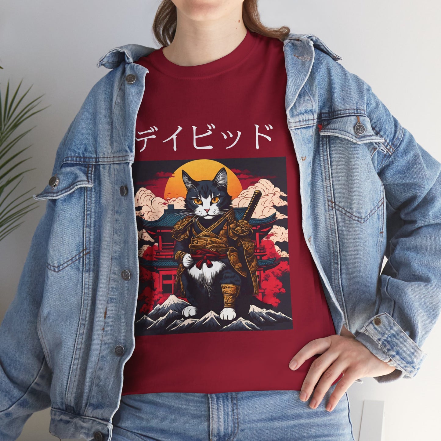 Custom Japanese Shirt Your Name Shirt Personalized Japanese T-Shirt Samurai Cat Anime Tee Your Text Hiragana Katakana Kanji Women Men Shirt