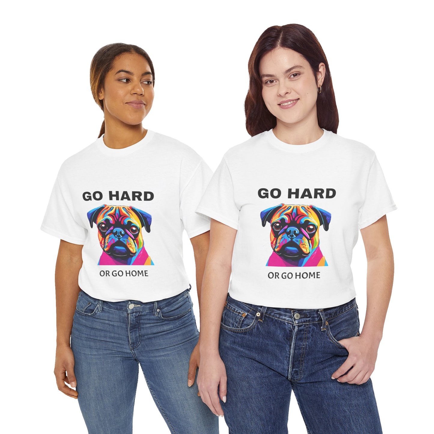 Pug Dog Pop Art  - Go Hard Or Go Home Flashlander Gym Shirt