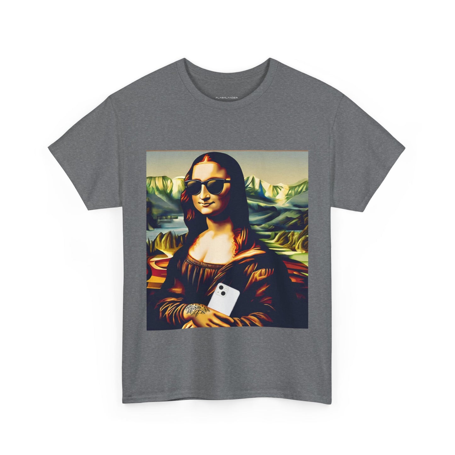 Funny modern Mona Lisa - Flashlander Gym Shirt