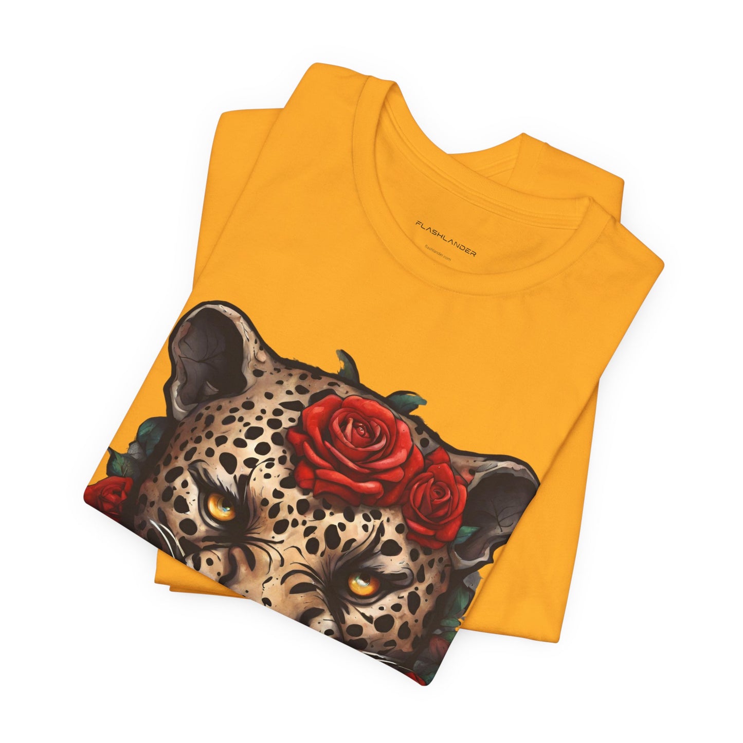 Jaguar Flames and Roses Graphic Tee Flashlander