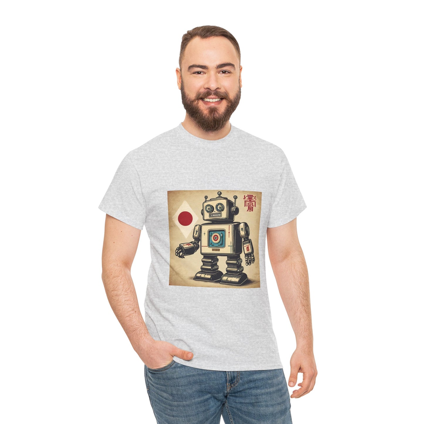 Camiseta deportiva con diseño de robot japonés vintage - Flashlander