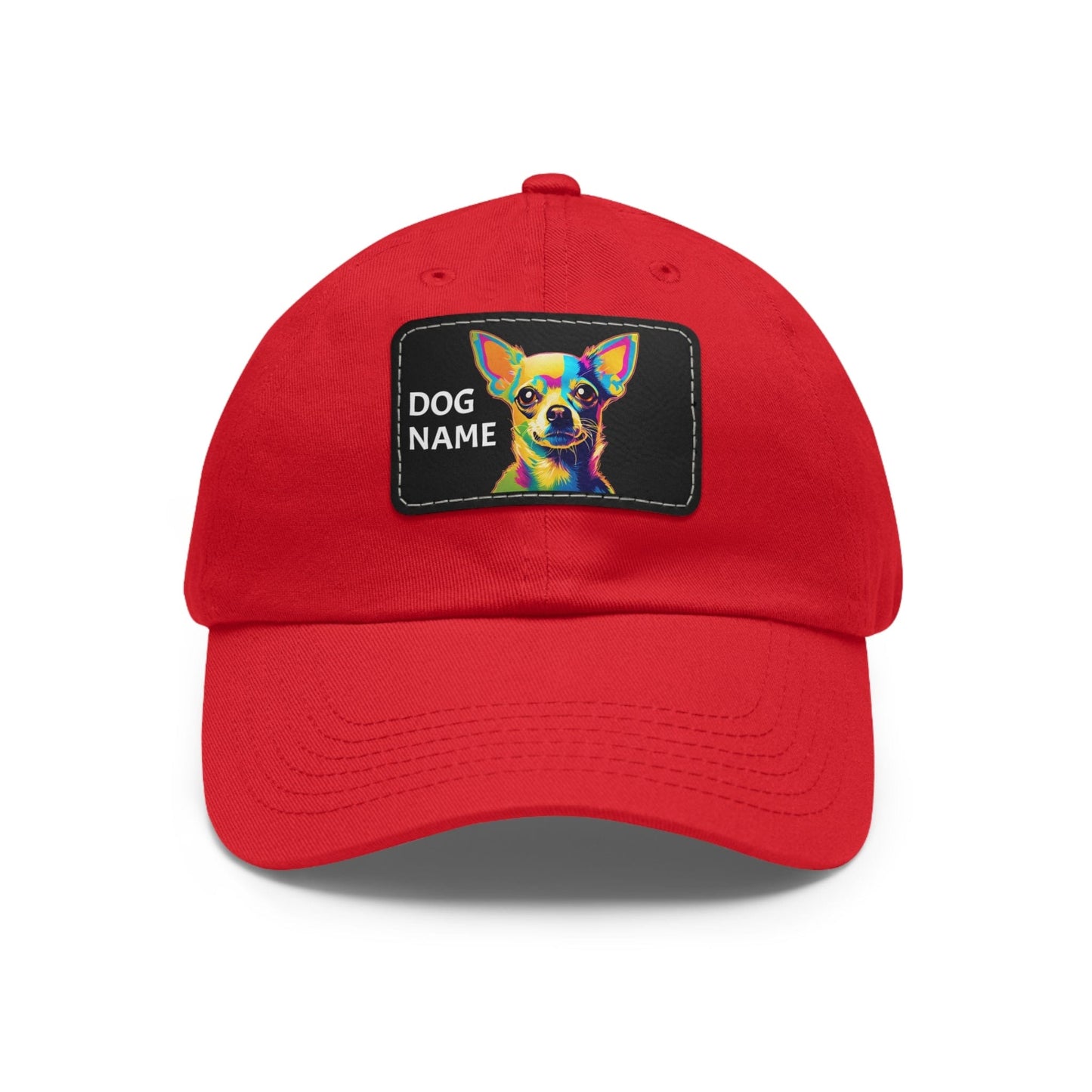 Chihuahua Dog Hat Sportswear Cap Chihuahua Cap Chihuahua Hat Chihuahua Dog Cap Pop Art Hat Dad Hat with Patch (Rectangle) Baseball Cap Custom Hat Flashlander