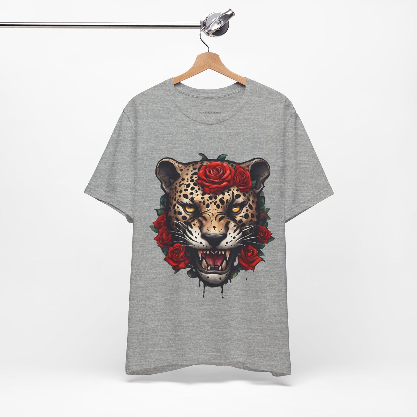 Jaguar Flames and Roses Graphic Tee Flashlander