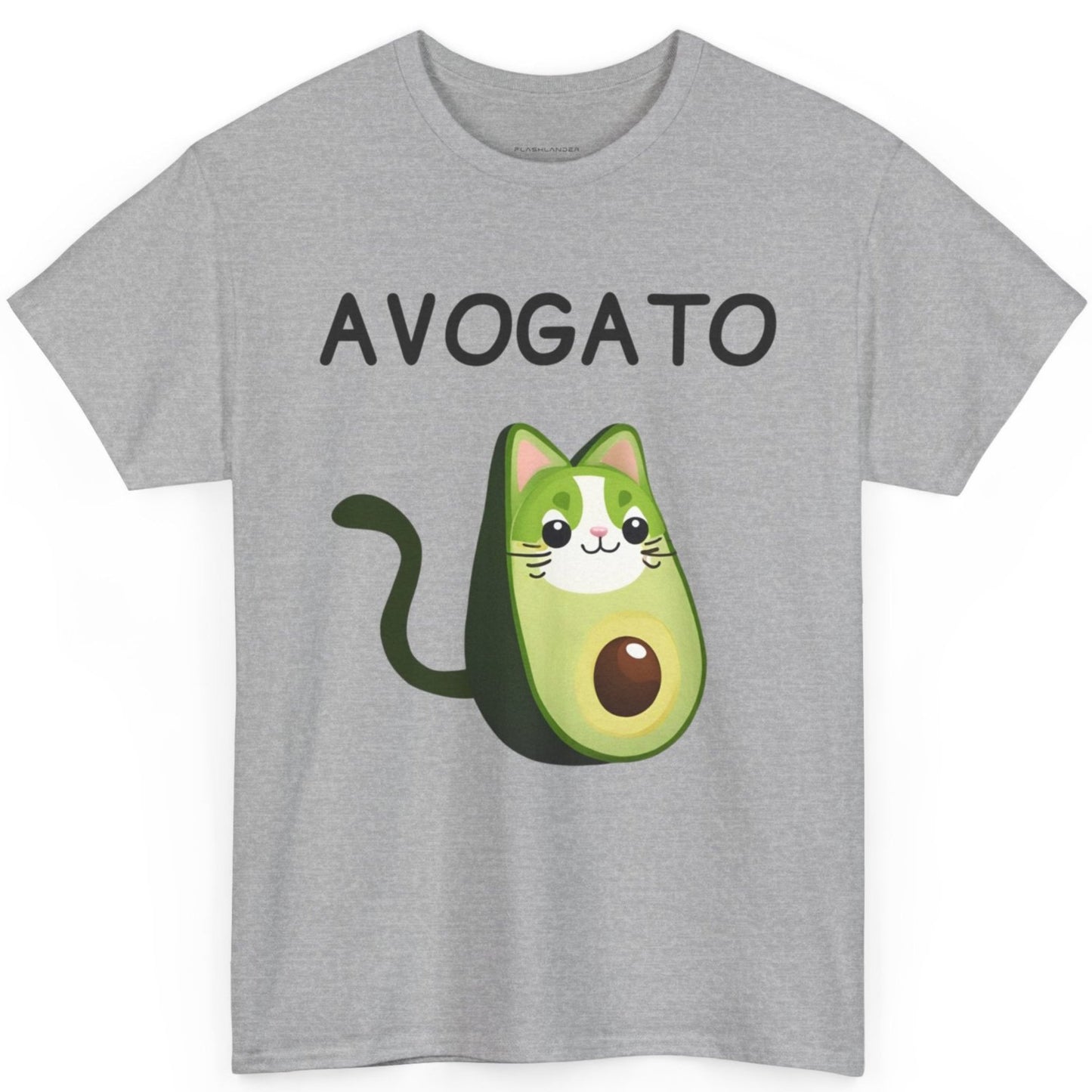 Avogato Funny Avocado Cat Face - Flashlander Gym Shirt