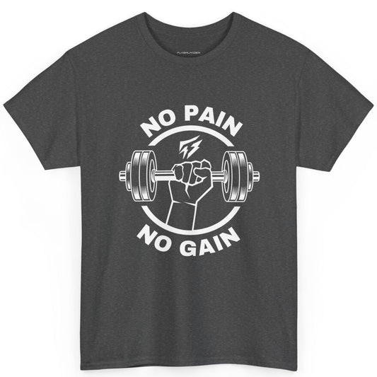 Lifting Flashlander Gym Shirt No Pain No Gain Quote Tee