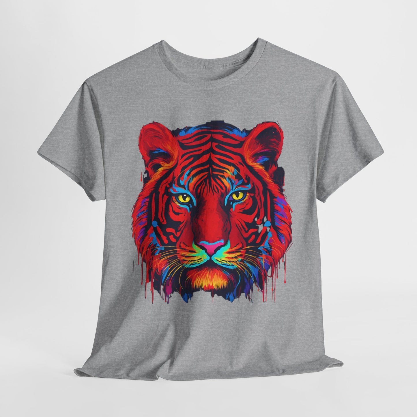 Majestuosa camiseta de Flashlander con diseño pop art de tigre rojo