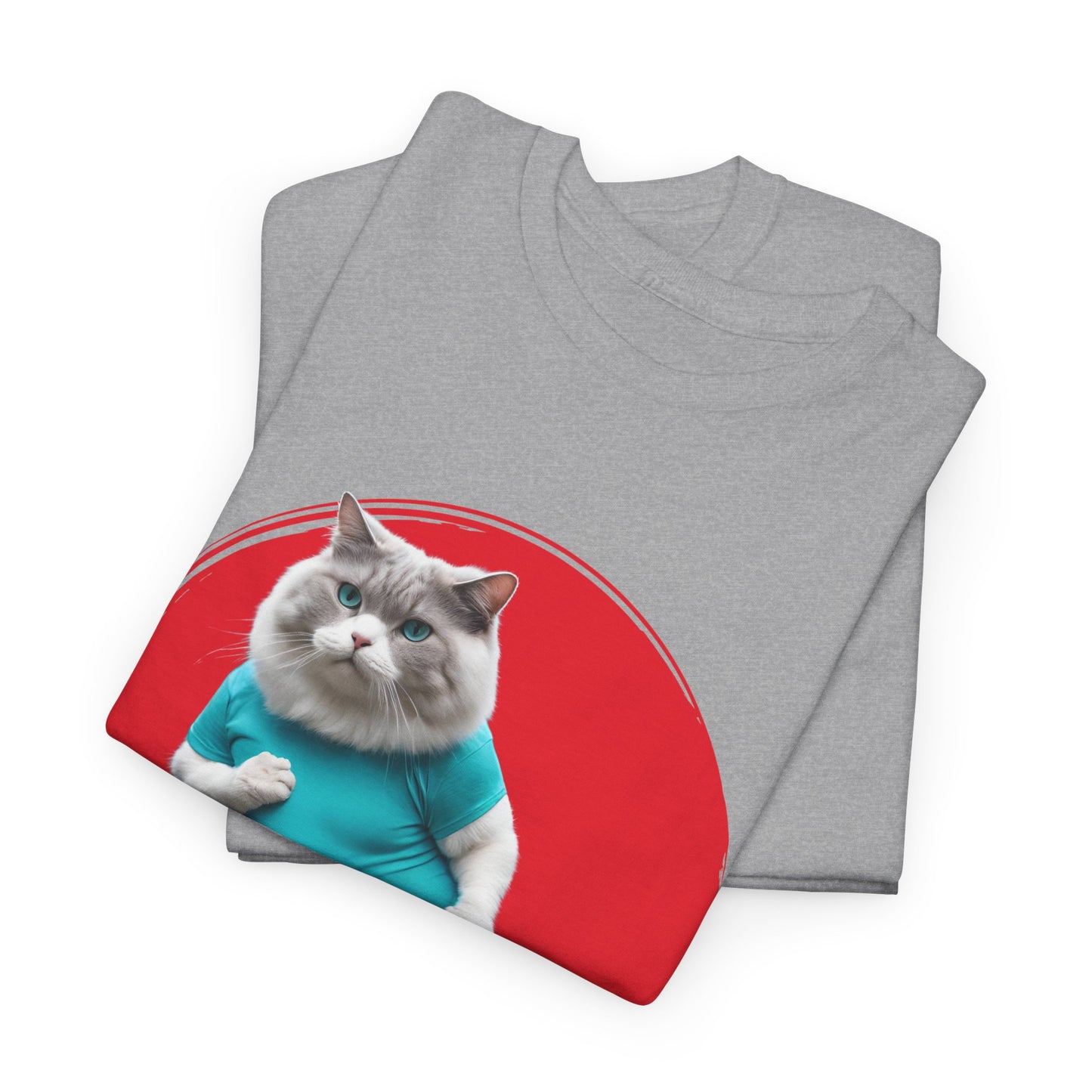 Camiseta de gimnasio Flashlander con divertido gato gordo de karate