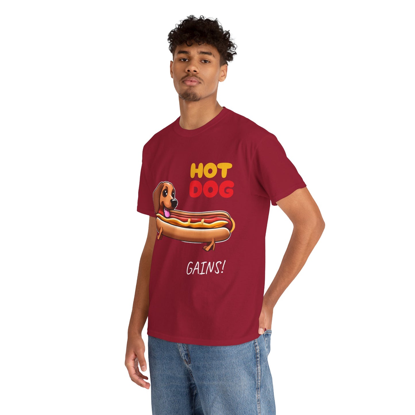 Hot Dog Gains Dachshund Dog - Flashlander Gym Shirt