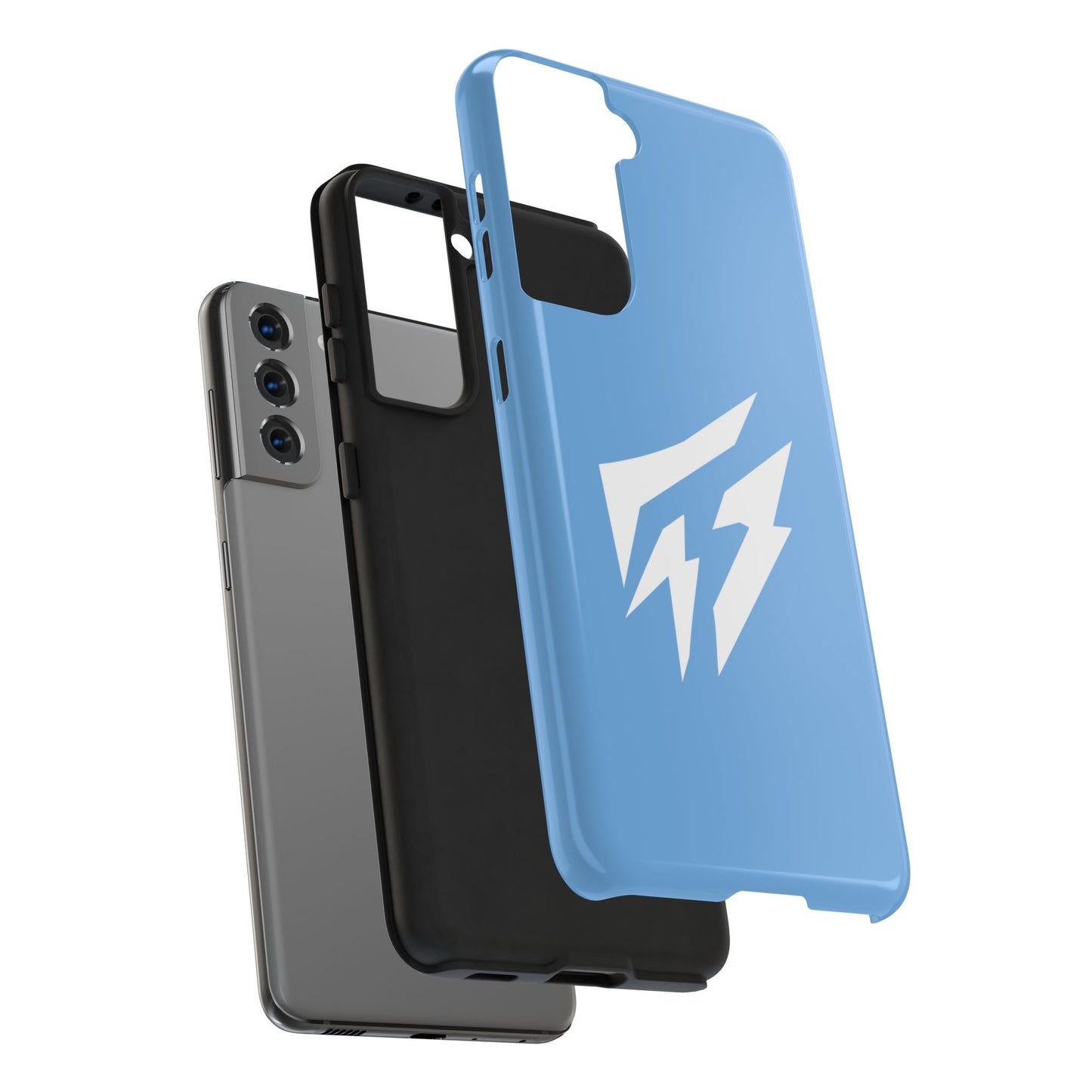 Flashlander Thunders Tough Phone Cases for all Iphone and Samsung Galaxy Light Blue