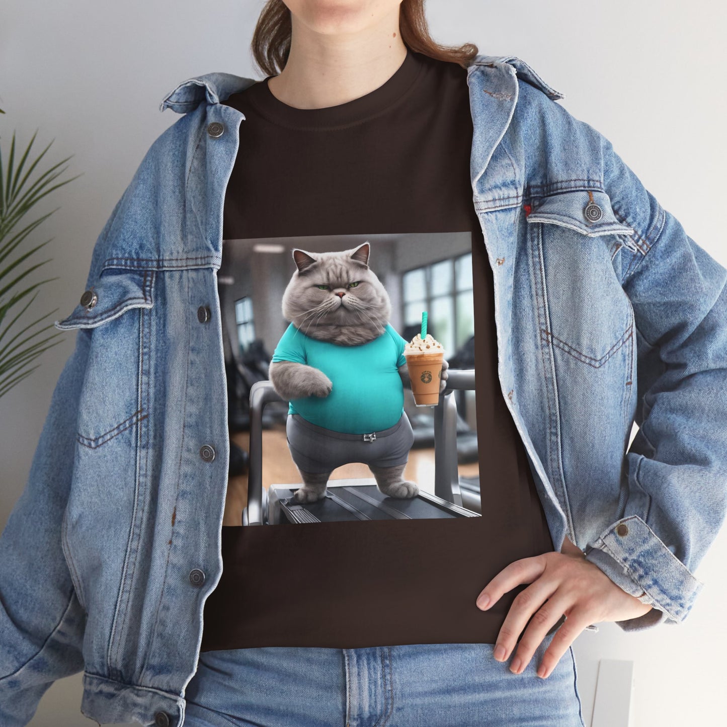 Funny Fat Cat On The Treadmill - Flashlander Gym Shirt