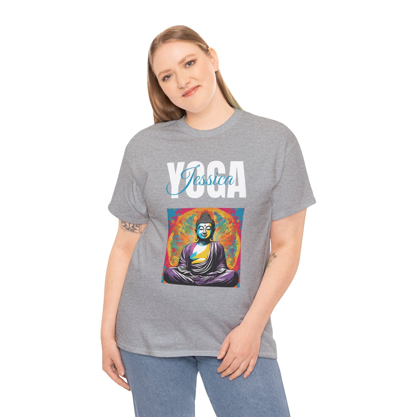 Personalized Yoga Shirt - Buddha Tee - Custom Name Flashlander Yoga Tee