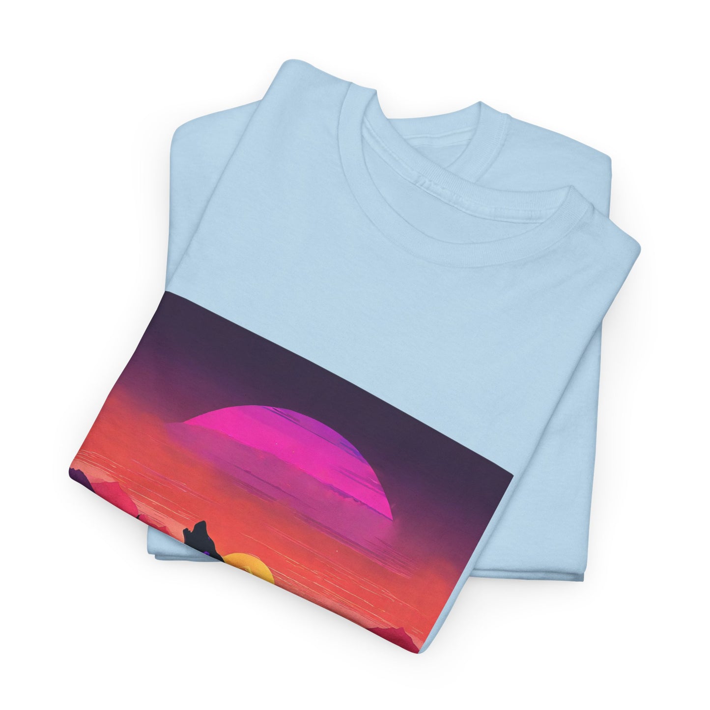 Wolf Majestic Sunset Gaphic Tee Flashlander