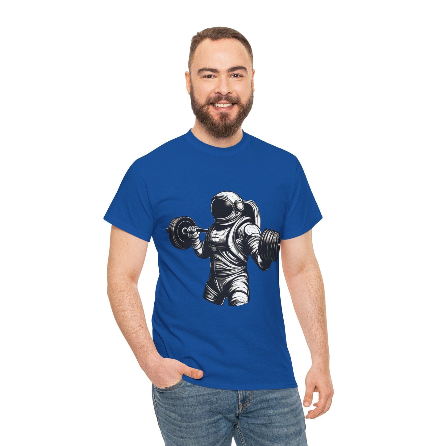 Camiseta de culturista astronauta: rompiendo límites en el espacio Camiseta gráfica de gimnasio Flashlander