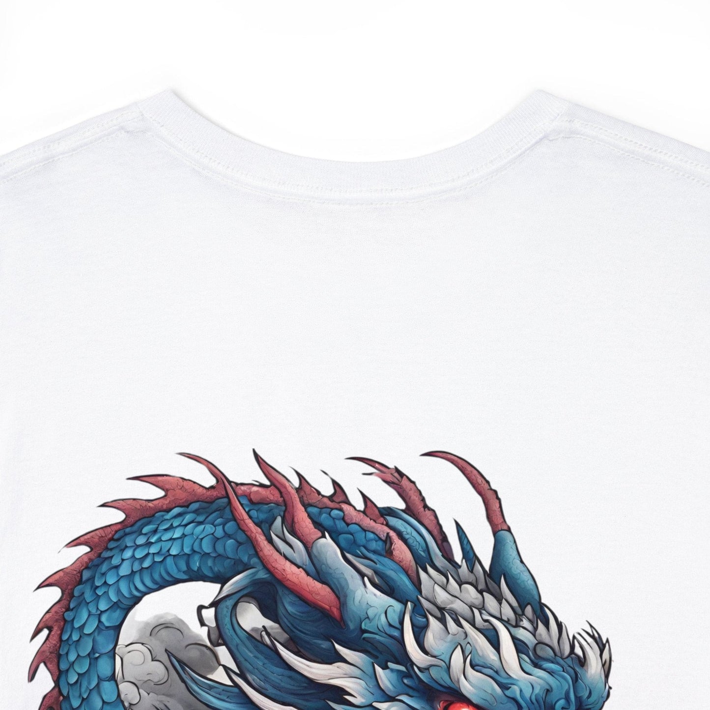 Flashlander Blue Dragon Streetwear Tee Camiseta gráfica japonesa