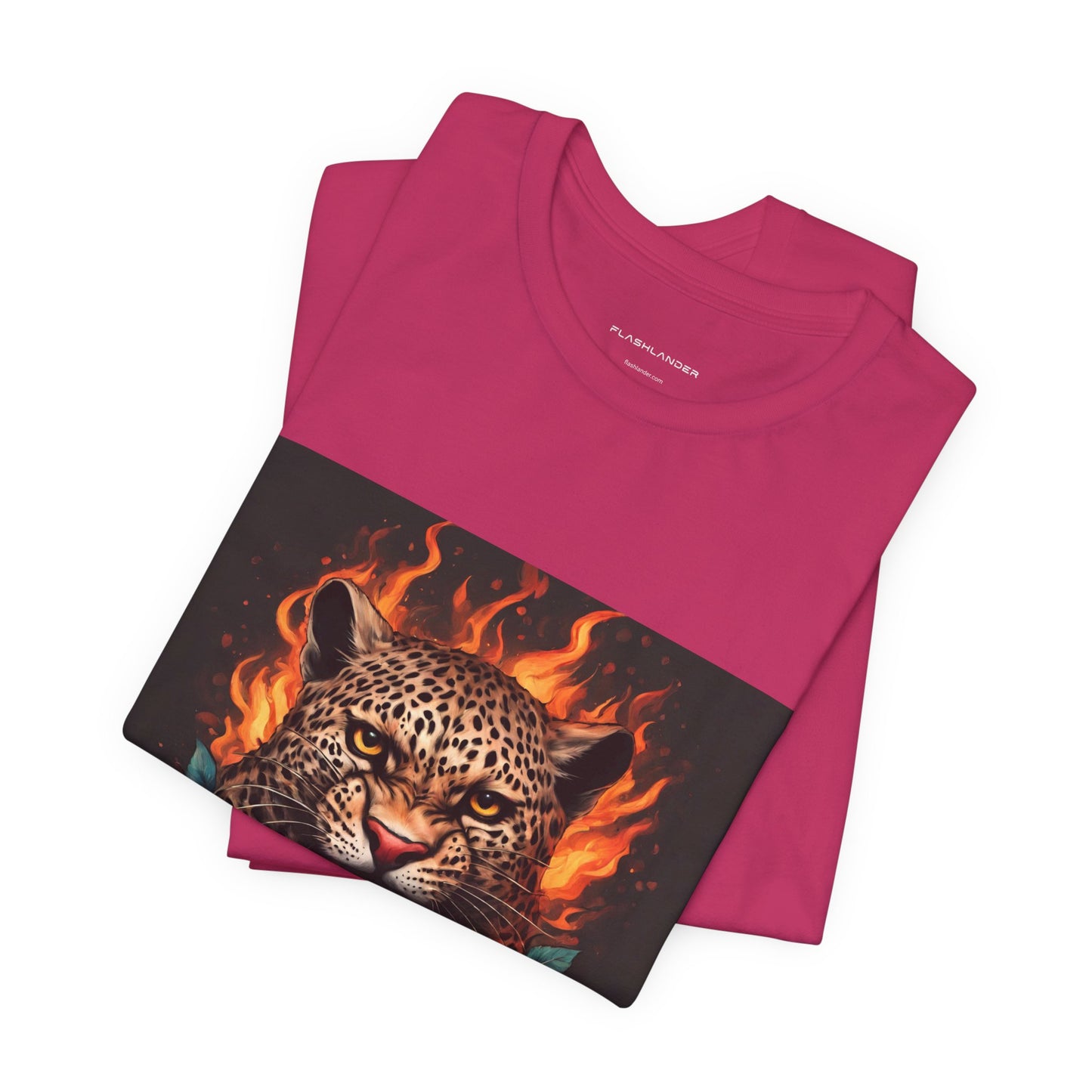 T-shirt de sport Flashlander des Flames de Léopard