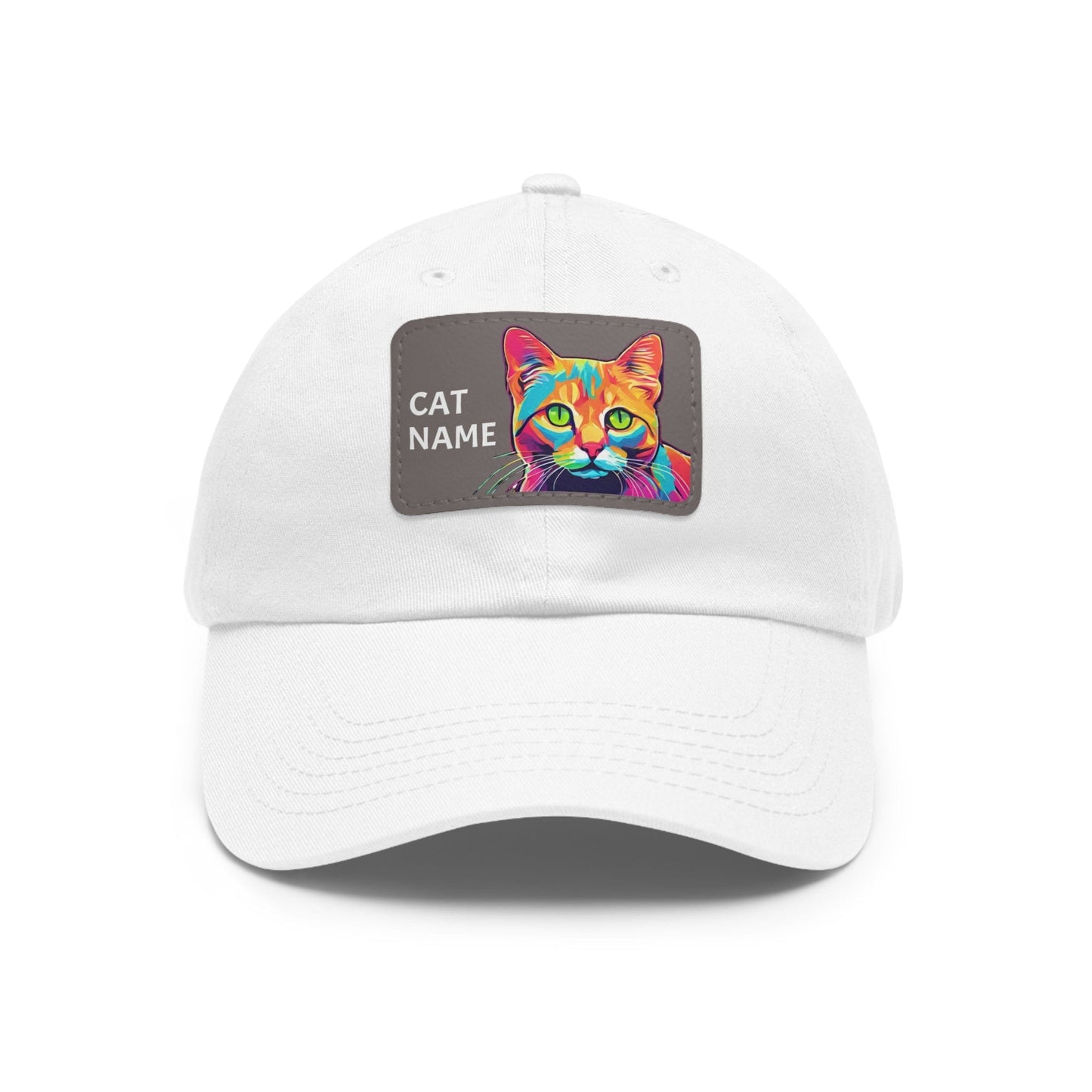 Cat Hat Cat Cap Cat Pop Art Hat Dad Hat with Patch (Rectangle) Baseball Cap Kitten Hat Kitty Hat Kitty Cap Custom Hat Flashlander