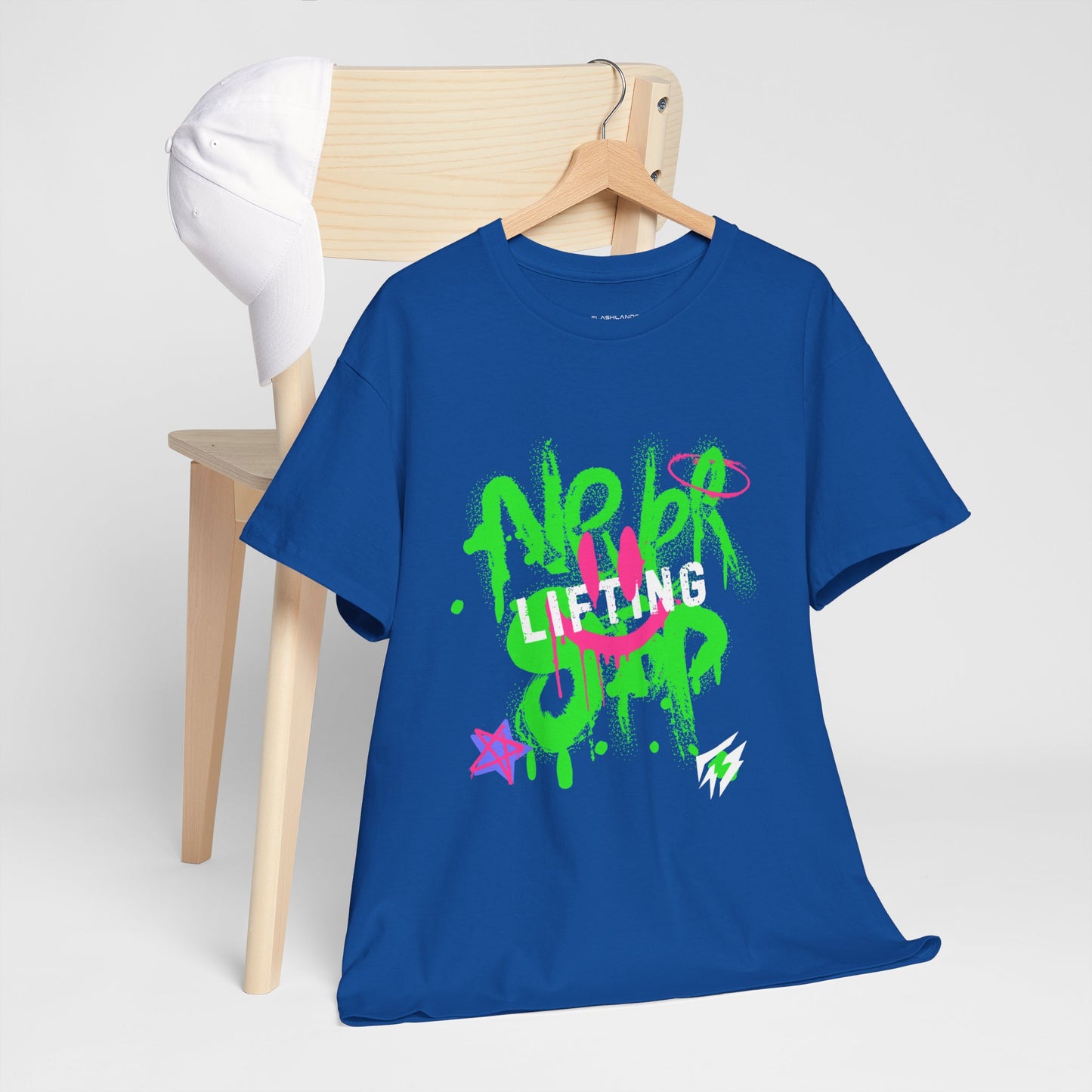 T-shirt de sport Graffiti Flashlander - Never Stop Lifting Gris