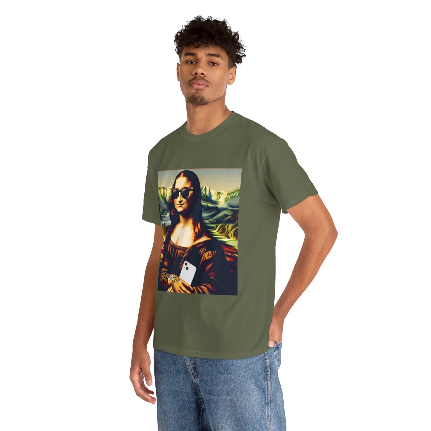 Funny modern Mona Lisa - Flashlander Gym Shirt