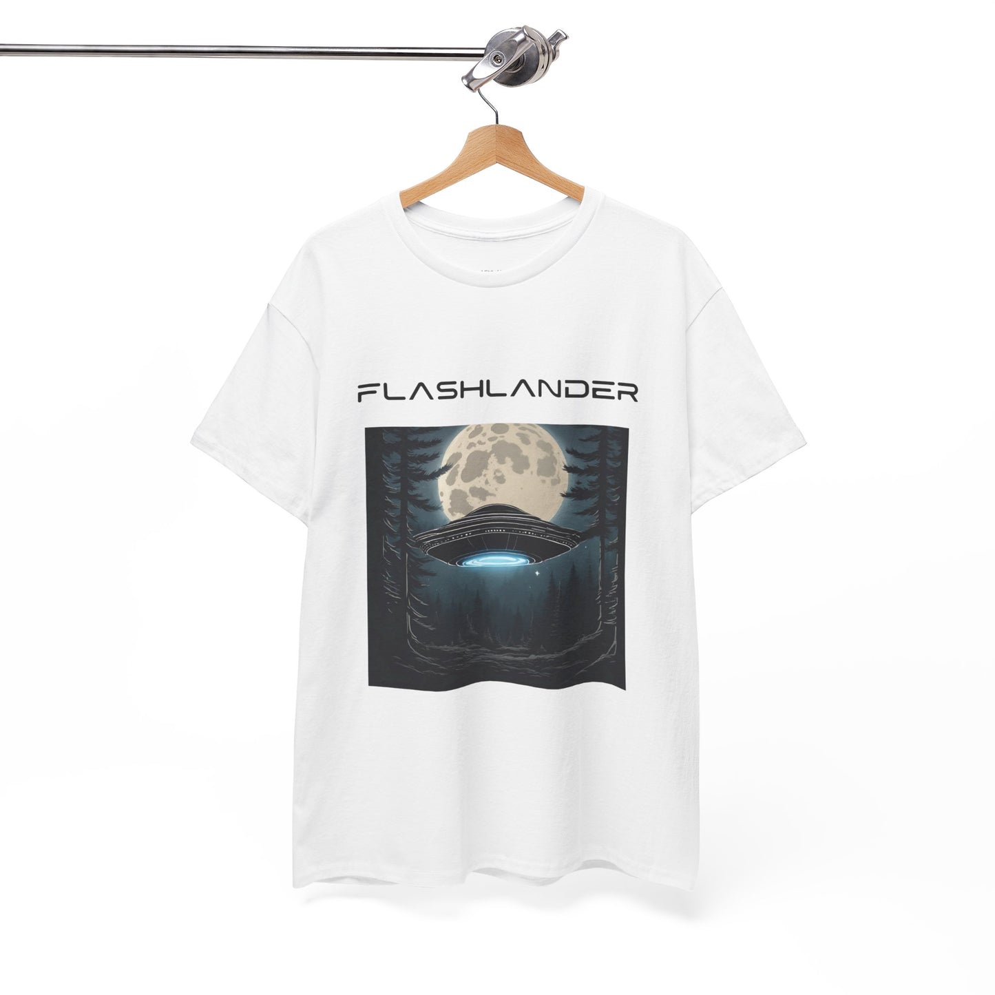 UFO Soaring Low in the Forest Tee Flashlander Gym Shirt