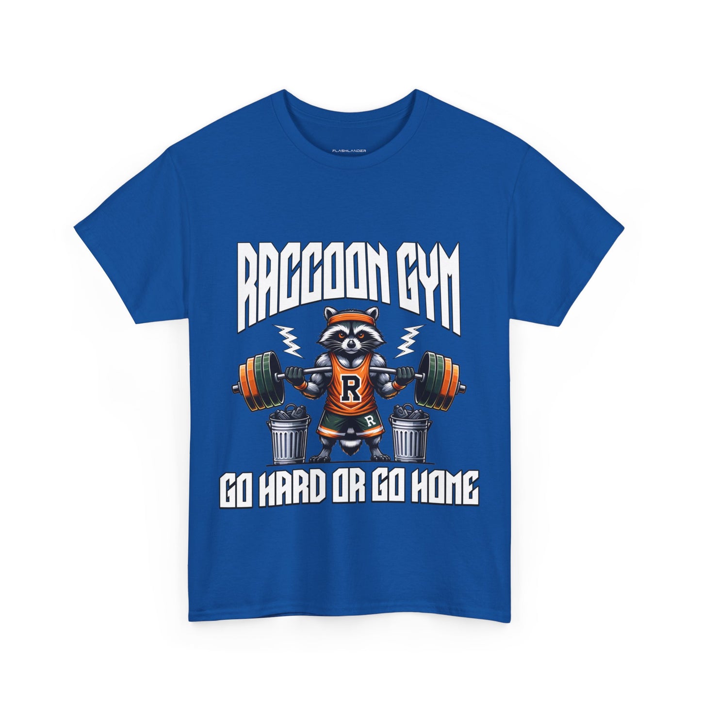 Raccoon Bodybuilder Shirt Flashlander Go Hard or Go Home Gym T-Shirt Cotton Unisex Graphic Tee