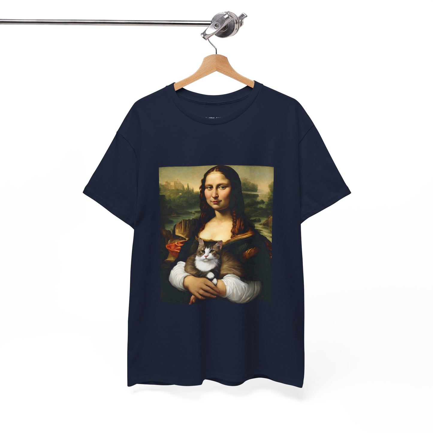 Mona Lisa with Cat - Flashlander Gym Shirt